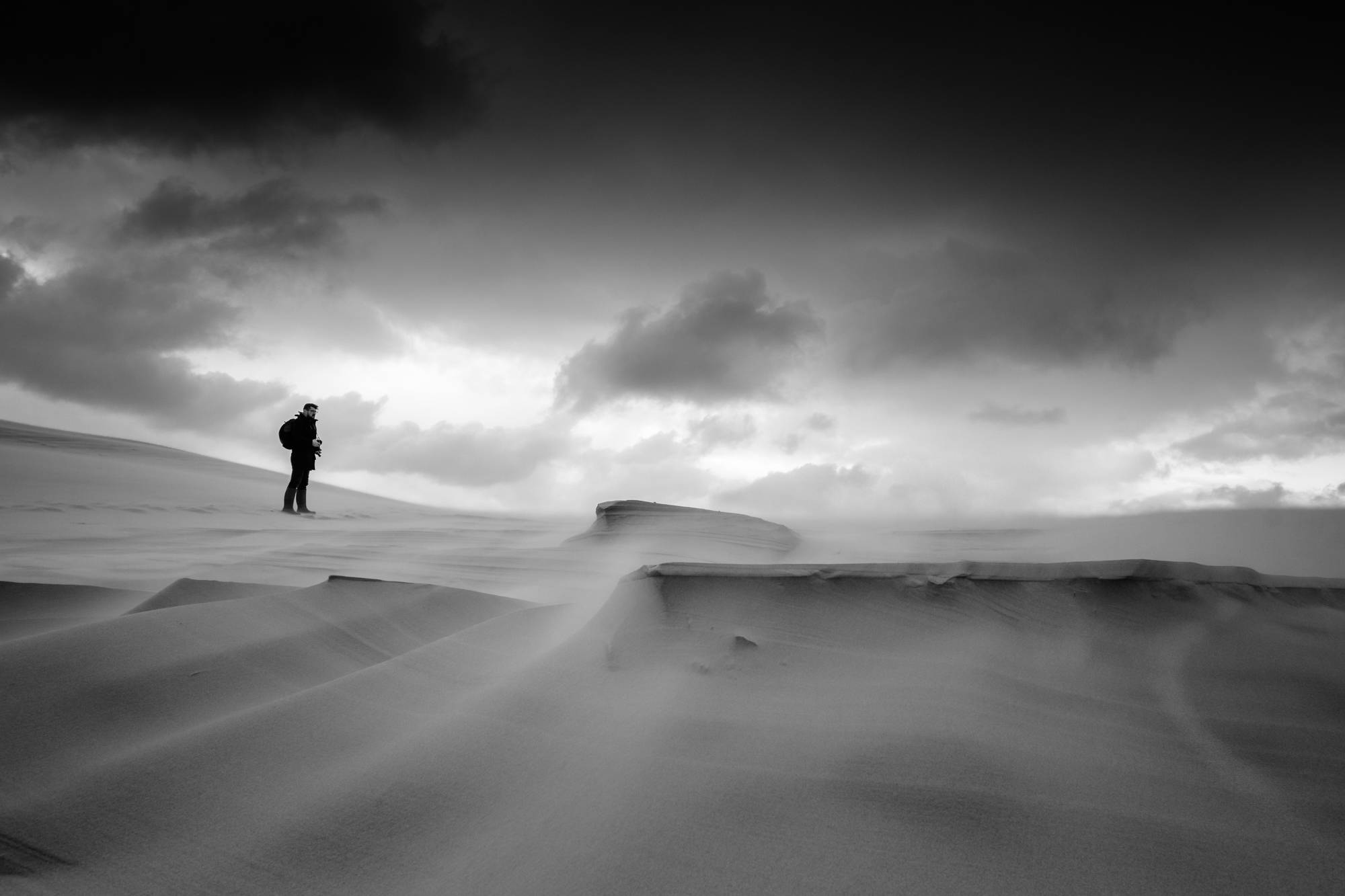 photo de la dune du pyla aprÃ¨s la tempete